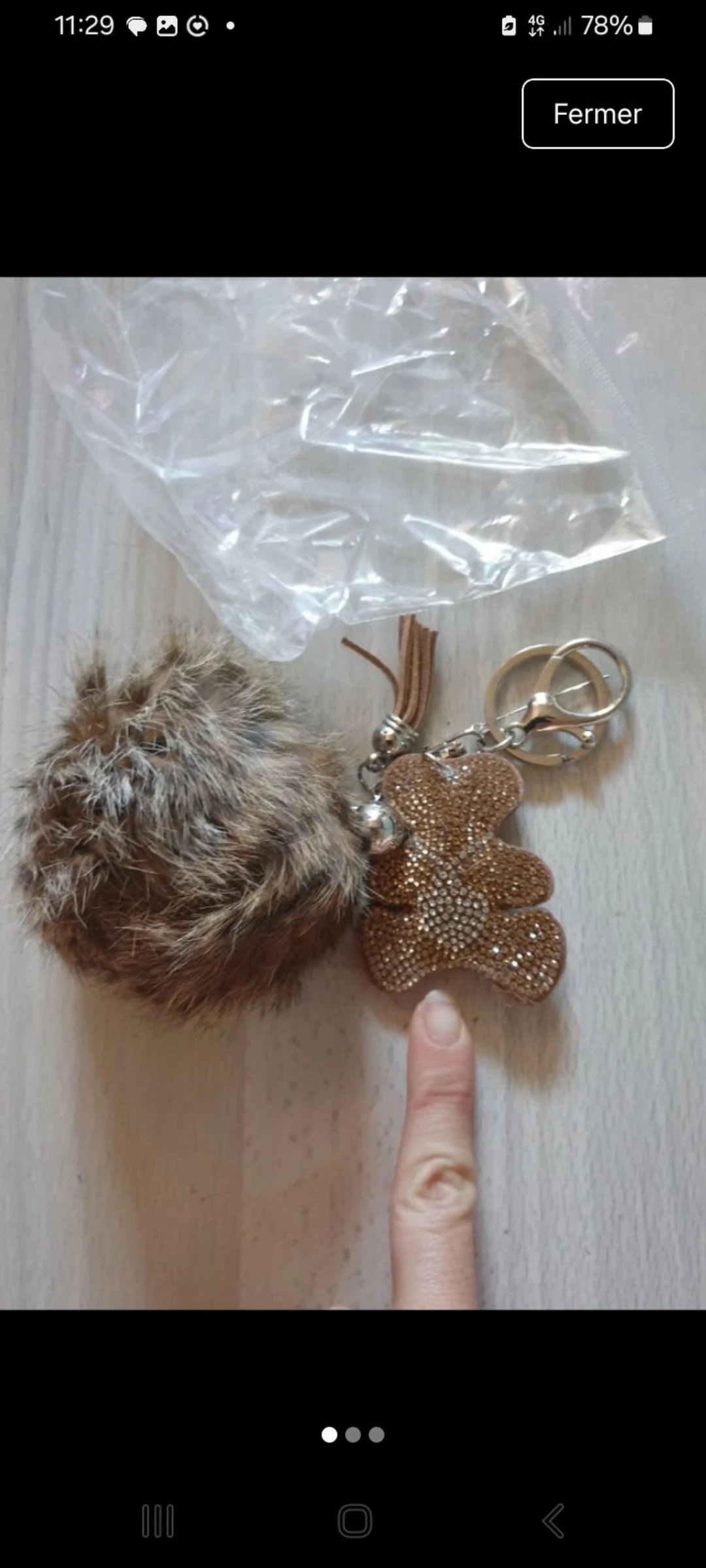 Sublime llavero nuevo chic pompón osito – photo 2